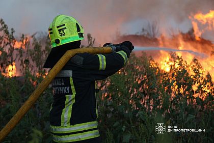 За неделю огонь уничтожил более 70 гектаров экосистем Днепропетровской области