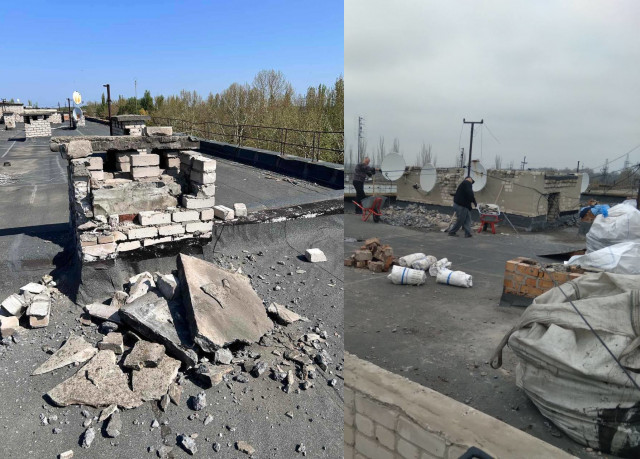 На Криворіжжі ремонтують дахи будинків, пошкоджених ворожими обстрілами На Криворіжжі ремонтують дахи будинків, пошкоджених ворожими обстрілами