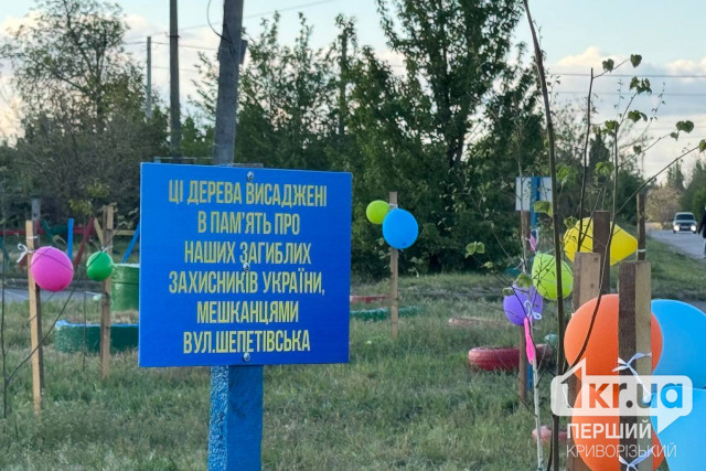 Криворожане высадили деревья в память о погибших Защитниках Украины Криворожане высадили деревья в память о погибших Защитниках Украины