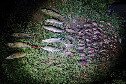 В Кривом Роге задержали нарушителя, который выловил из Саксагани 21 килограмм рыбы