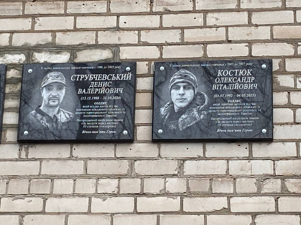 мемориальные доски погибшим криворожским военным мемориальные доски