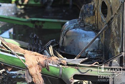В Кривом Роге горела легковушка