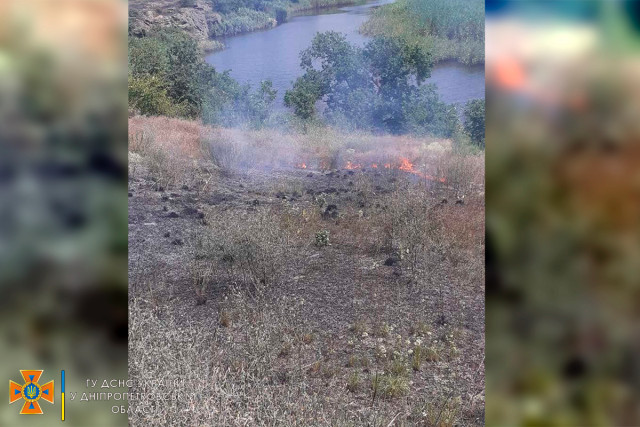 Масштабный пожар тушили спасатели в Криворожском районе