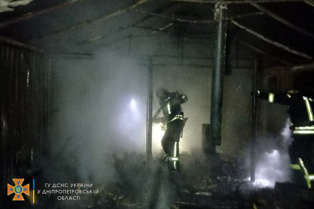 В Криворожском районе возник пожар в гараже