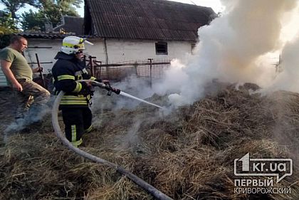В Криворожском районе в частном секторе случился пожар