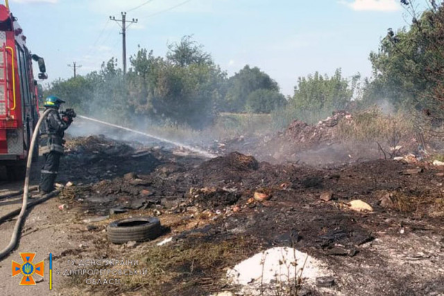 Пожежу на 3 гектарах гасили рятувальники у Кривому Розі