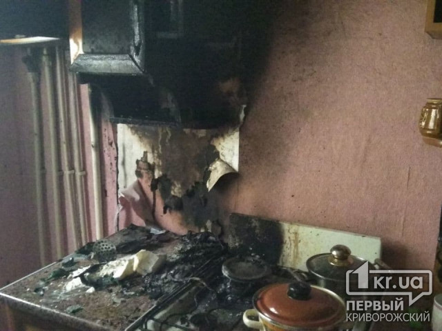В Кривом Роге в квартире в результате пожара сгорела бытовая техника
