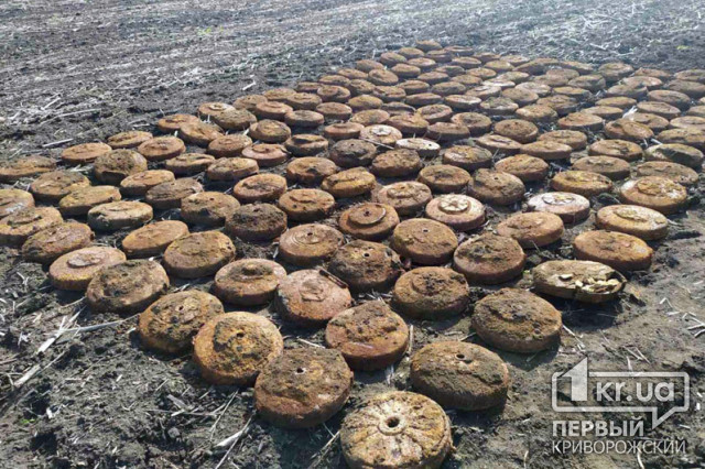 Почти 400 мин: спасатели второй день подряд находят под Кривым Рогом боеприпасы