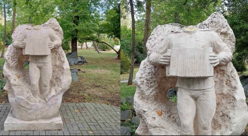 Вандалы в Кривом Роге испортили скульптуру