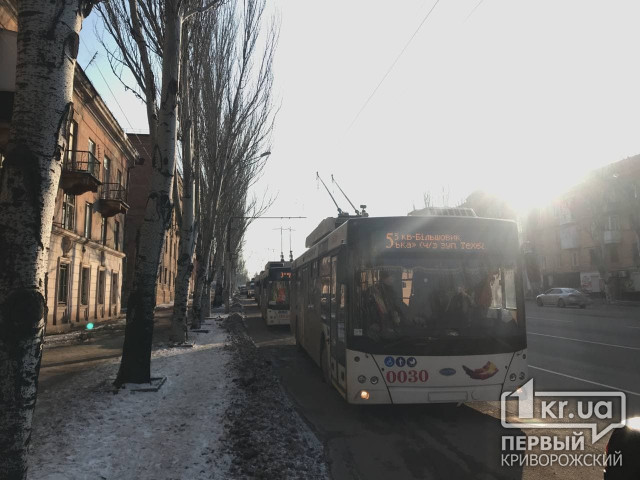 Из-за ДТП временно парализовано движение троллейбусов в Кривом Роге