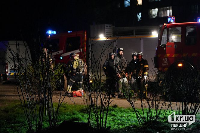 рятувальники та вогнеборці працюють на місці прильоту