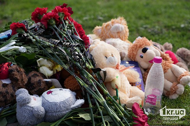 цветы и игрушки принесены горожанами панахида
