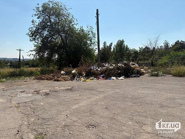 Куча мусора и веток возле территории Ново-Парадовского кладбища