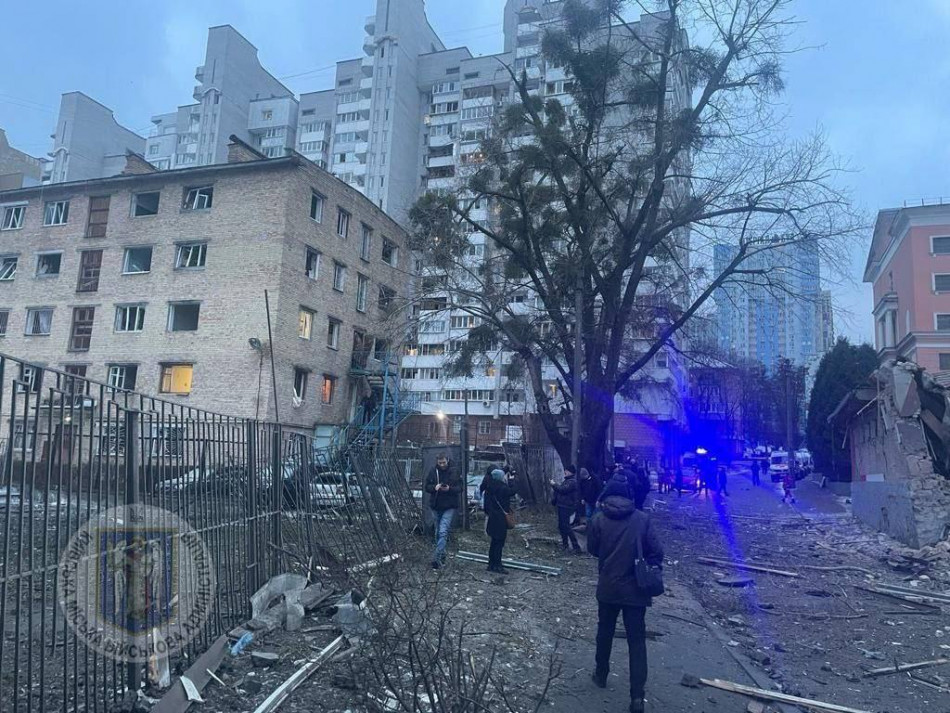 ракетный удар 23 января Соломенский район Киев